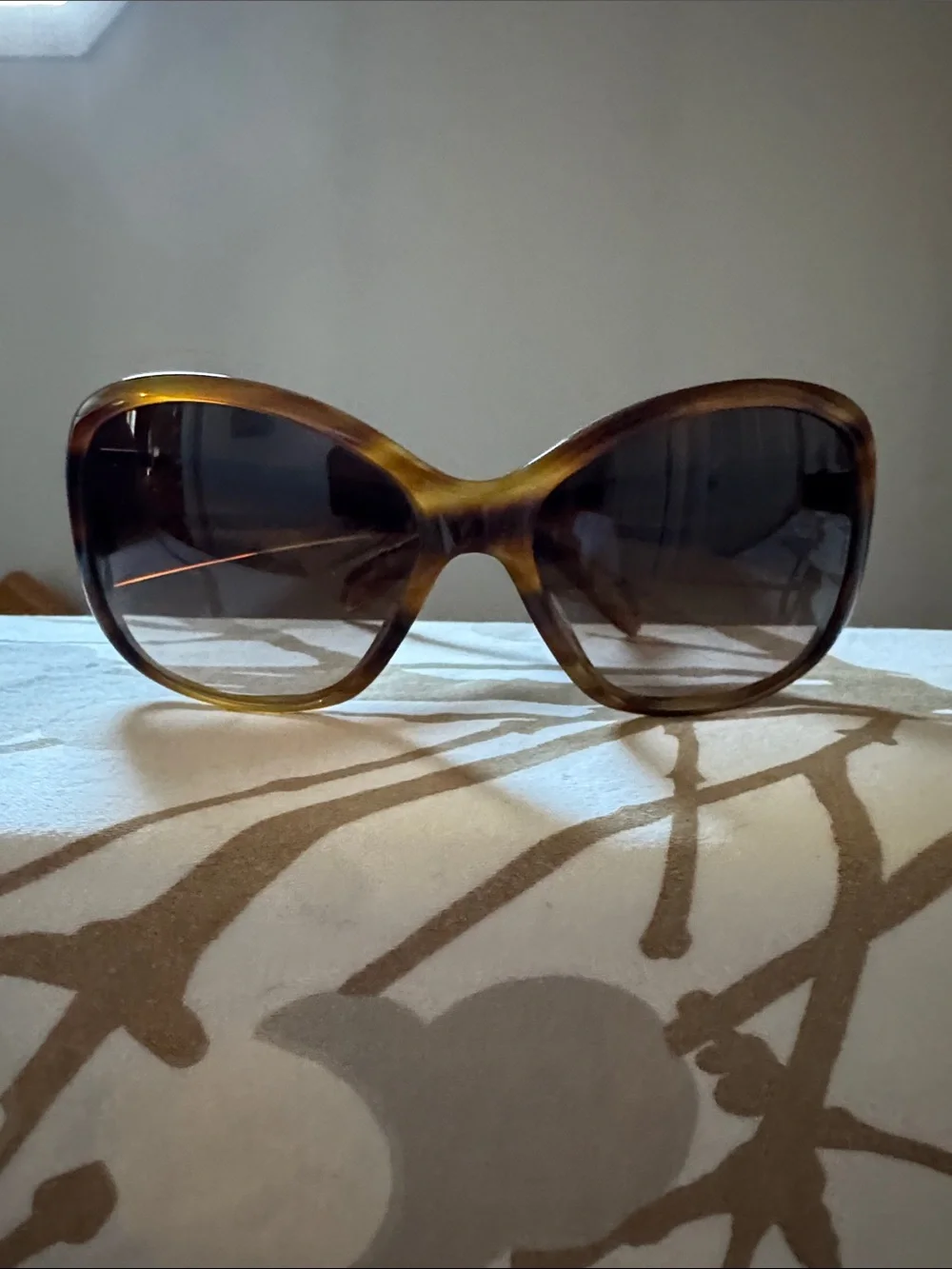 Oliver Peoples Women's Dark Brown Tortoiseshell Oversized Sunglasses